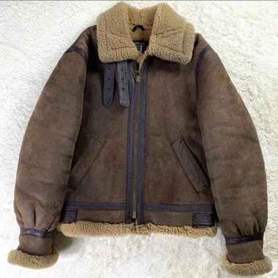 Schott Type B-3 Flight Mouton Jacket Size 42 Made in USA Vintage Used - Image 1 of 4