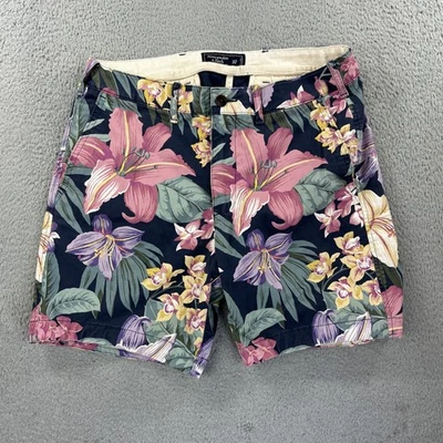 Abercrombie & Fitch Shorts Mens 32 Floral Tropical Beach Preppy Stretch Y2K - Image 1 of 4