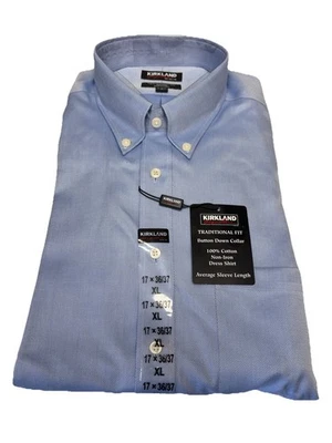 Kirkland Signature Men's Traditional Fit Dress Shirt -Size: Large 16 1/2 x 36/37 - Image 1 of 2