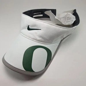 Nike Golf University Of Oregon Ducks Embroidered White Green Sample Visor Hat - Picture 1 of 13