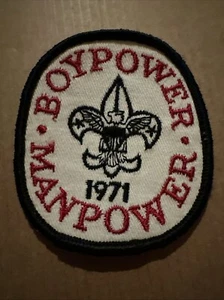 1971 BSA BOYPOWER MANPOWER BOYS SCOUT PATCH LN - Bild 1 von 2