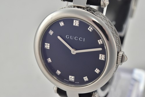 SCATOLA[NUOVO DI ZECCA] Orologio Donna Gucci Diamantissima 32mm Quadrante Nero Quarzo YA141403 141 4