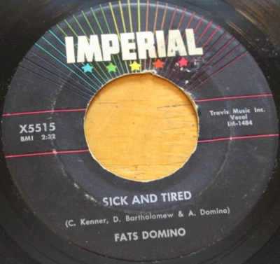 FATS DOMINO SICK AND TIRED / NO 45RPM 7" JUKEBOX RECORD VG IMPERIAL Foto 1 de 4