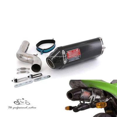 Sistema deslizable de carbono tubo de escape para Kawasaki Ninja ZX6R ZX636 2004-2008 Foto 1 de 4