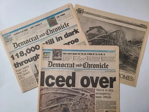 3 Rochester NY D&C Zeitungen 5., 6. und 10. März State & Monroe County NY Eissturm - Bild 1 von 5