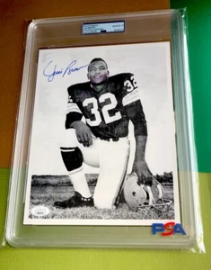 Jim Brown Signed PSA/DNA GEM 10 Auto - B/W 8x10 Photo - BEAUTY !! - Picture 1 of 10