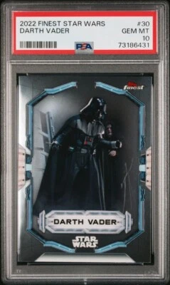 2022 Star Wars Topps Finest Darth Vader #30 💎 PSA 10 💎 Anakin Master Of Evil - Image 1 of 2