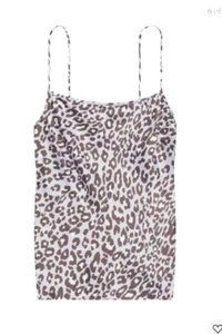 VICTORIAS SECRET Woman’s Purple Leopard Satin CAMI SLEEP TANK SZ XS - Picture 1 of 7