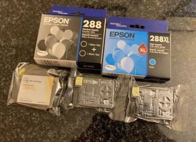 EPSON 288XL & 288 Black & Color Ink Cartridges (Brand New) Package.....10 Total! - Image 1 of 2