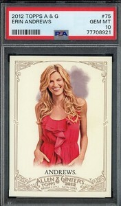 2012 Topps Allen & Ginter Erin Andrews Trading Card #75 RC Grade PSA 10 GEM MINT