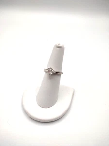 STULLER 18kt White Gold 1 Carat Diamond Engagement Ring W/Appraisal Size 6.5 - Picture 1 of 16
