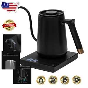 600ML Stainless Steel Gooseneck Kettle - Smart Temperature Control for Brewing - Picture 1 of 11