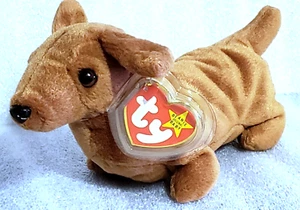 "GORRO BEBÉ ORIGINAL TY 1995 - Weenie el perro Dachshund - 7,5""" - Imagen 1 de 9