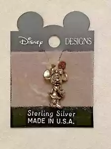 Sterling Silver Minnie Mouse Walt Disney Charm Pendant 3d Vintage - Picture 1 of 6