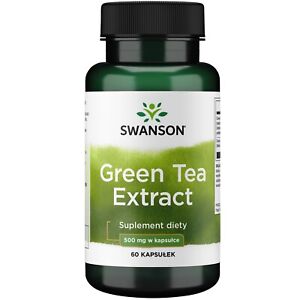 Swanson Green Tea Grüner Tee Extrakt 500 mg 60 Kapseln Adaptogen