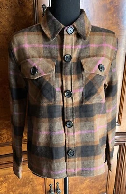 Chaqueta BB Dakota de Steve Madden XS marrón negra a cuadros Foto 1 de 3