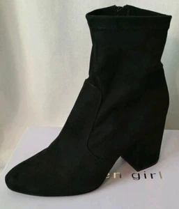 Madden Girl Womens Zip Black Ankle Boots Shoes 10 Medium (B,M) Rapidd Black New - Picture 1 of 15