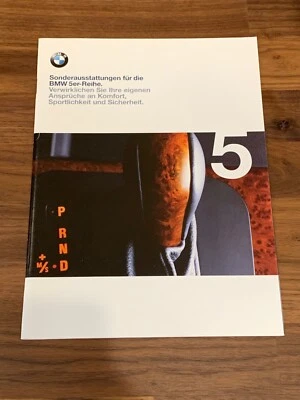 Folleto de venta original BMW 528i 1998 vintage impreso en Alemania texto alemán Foto 1 de 4