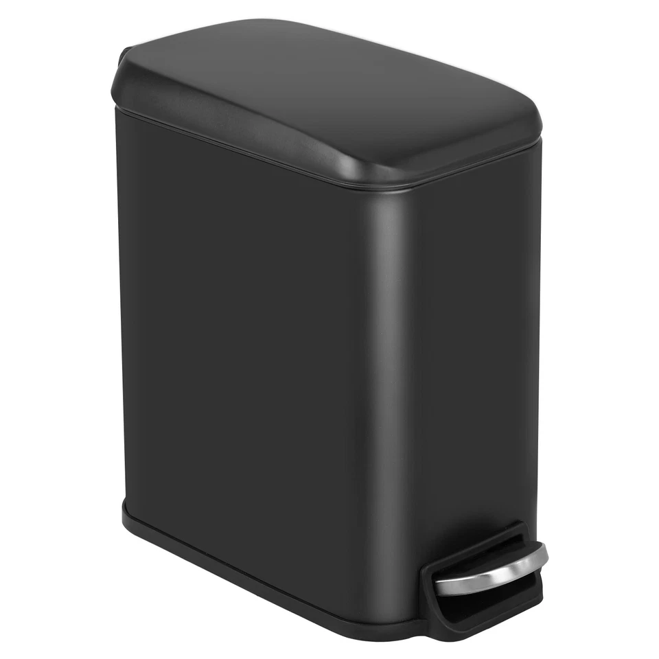 Trash Can with a Lid 1.3 Gallon (5 L) Small Trash Bin Step Pedal Garbage Can - Image 1 of 4