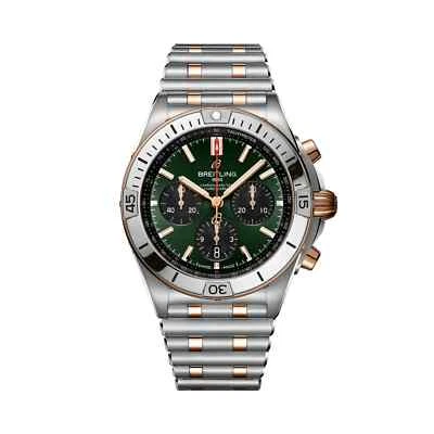 Breitling Chronomat B01 42mm Green Dial 18K Gold Two-Tone Watch UB0134131L1U1 - Image 1 of 4