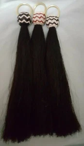 Large Horsehair Shoofly w/ Round Rawhide Knot - Black w/ 3 detail options #T-12 - Picture 1 of 4