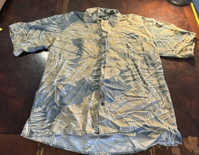 CAMISA HAWAIANA CELLINI VINTAGE HOMBRE 100% SEDA TALLA XL Foto 1 de 4