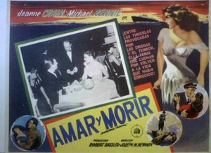 SEXY SHIP Jeanne Crain, Michael Rennie LOBBY CARD 1953