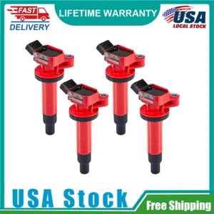 4 Ignition Coil Pack For Toyota Corolla Celica Matrix 1.8L L4 UF247 90919-02339 - Picture 1 of 11