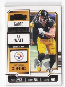 2023 Panini Contenders T.J. Watt #85 Game Ticket Bronze - Picture 1 of 2
