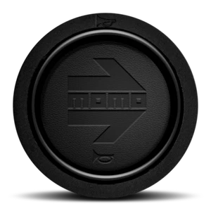 Genuine MOMO Black Leather Embossed Flat lip Horn button for steering wheels - Picture 1 of 2