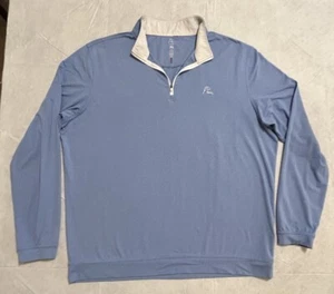 Rhoback 1/4 Zip Golf Pullover Men’s XL Heather Blue Performance Stretch - Picture 1 of 6