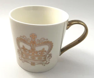 Ceramic Coffee Mug Gold Crown Glorious Britain Anglophile 4" - Picture 1 of 4