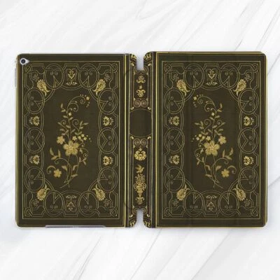Vintage Old Book Floral Case For iPad 10.2 Air 3 4 5 Pro 9.7 11 12.9 Mini - Image 1 of 4