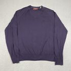 Original Penguin Pullover Sweater Mens XL Purple V Neck Long Sleeve Lightweight