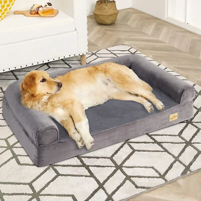 Pet Sofa Style Dog Pillow Bed Traditional Orthopedic Foam Dog Cat Mattress 145CM - image 1 of 4