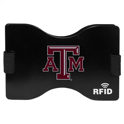 Texas Aggies Wallet RFID Blocking Slim Pocket Money Clip NCAA College Sports Fan Cover