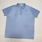 Montagut Paris Mens Light Blue Polyamide Short Sleeve Polo Shirt Size 7 Stretch