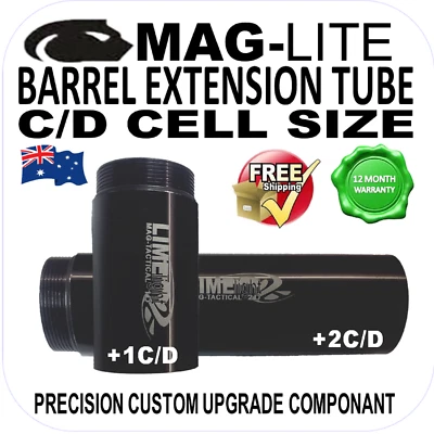 MAGLITE UPGRADE CONVERSION C/D BARREL EXTENSION BODY TUBE 2-6 CELL FLASHLIGHT