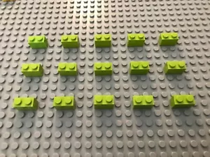 LEGO Baustein 15 Stück 3004 lime grün 1x2 Steine System City Hausbau Space I - Bild 1 von 1