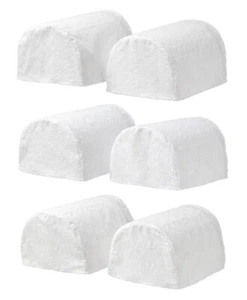 Broderie Anglaise White Cotton Round Armcaps Floral Antimacassar Furniture Cover - Picture 1 of 29