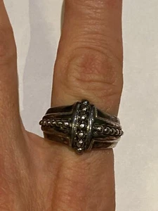 Art Deco Gothic Vintage Sterling ring size 7 - Picture 1 of 5