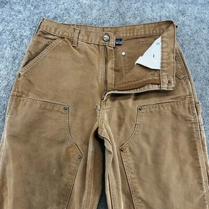 Carhartt Jeans Mens 32x34 Beige Tan Double Knee Straight Leg Fit Workwear USA - Picture 1 of 12