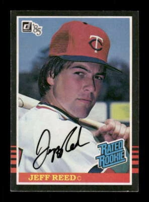 1985 Donruss Rated Rookie 30 Jeff Reed Signed Auto Autograph BXCP38 - Image 1 of 2
