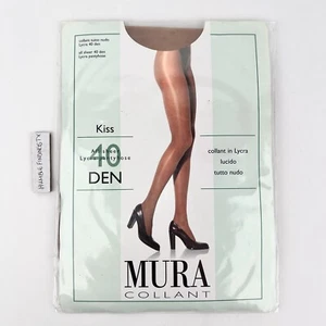MURA COLLANT 3-M SABBIA Fine Italian Nude Pantyhose 40 Denier All Sheer Lycra M - Picture 1 of 9