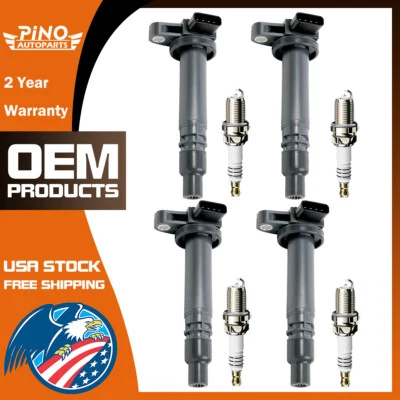Bobina de encendido UF323 4X + enchufe para Toyota Tacoma 2000 2001 2002 2003 2004 2,4 L 2,7 L Foto 1 de 4