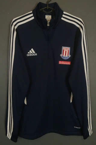 MENS ADIDAS FC STOKE CITY 2010/2011 TRAINING SOCCER FOOTBALL SHIRT JERSEY SIZE S Cover