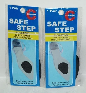 2 Pkg 2 Pairs Of Coachman Safe Steps Sole Pads No Slipping Peel & Stick NIP - Picture 1 of 1