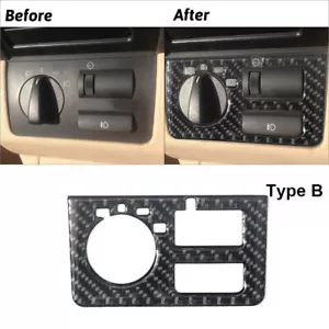For BMW X5 E53 2000-06 Carbon Fiber Interior Headlight Control Cover Trim Type B - Picture 1 of 12