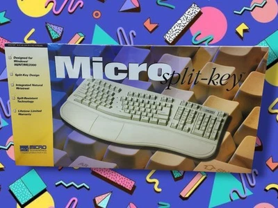 🖥️ Vintage Micro Innovations Split-Key Ergonomic PS/2 Keyboard (2001) Sealed! - Image 1 of 4