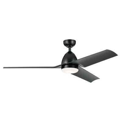 Satin Black 54"Ceiling Fan from the Fit Collection - Image 1 of 4